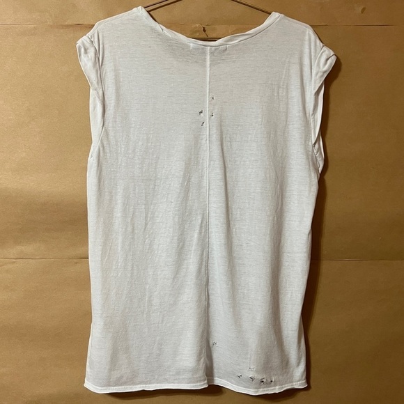 Pam & Gela | Beatles Name List Graphic Band Tee Distressed T-Shirt White Size M - Picture 9 of 12